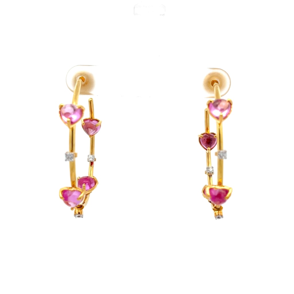 The Rosara Heart Hoop Earrings
