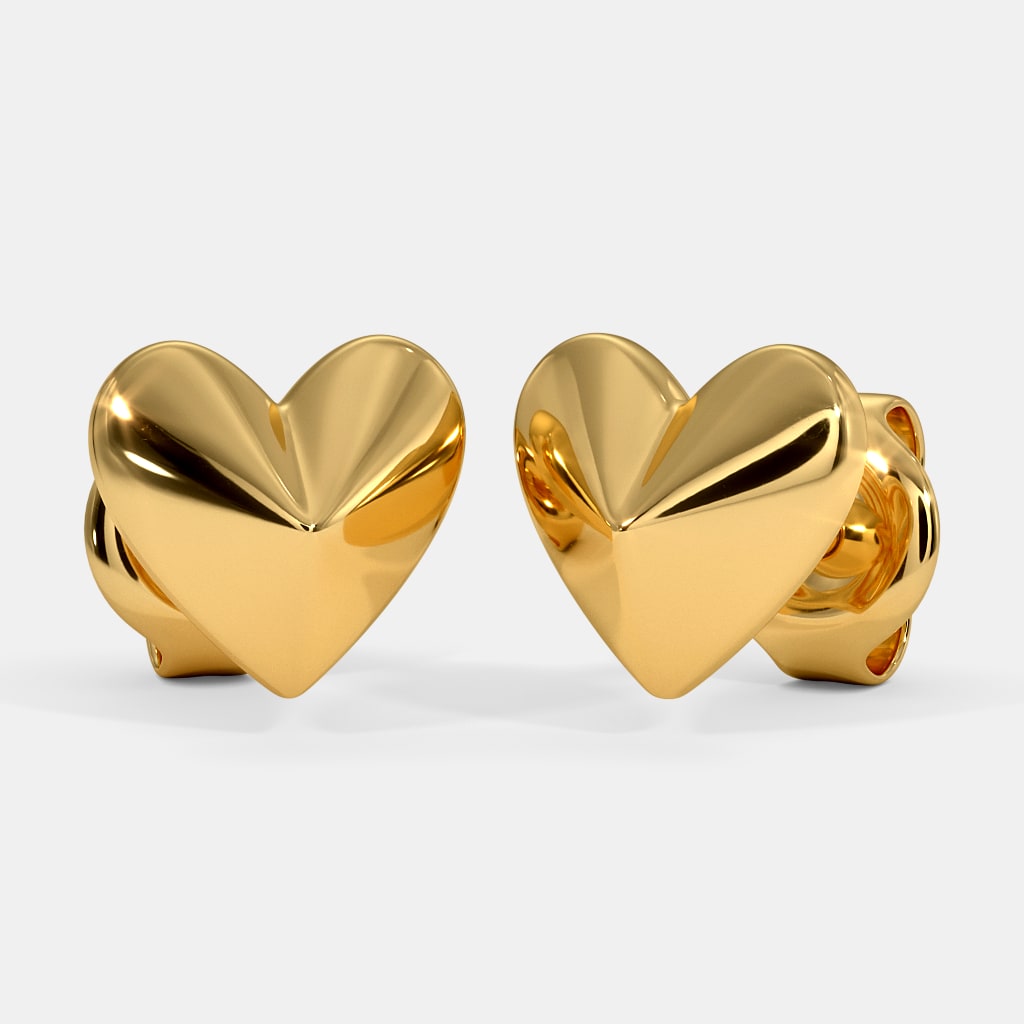 The Facet Heart Kids Stud Earrings