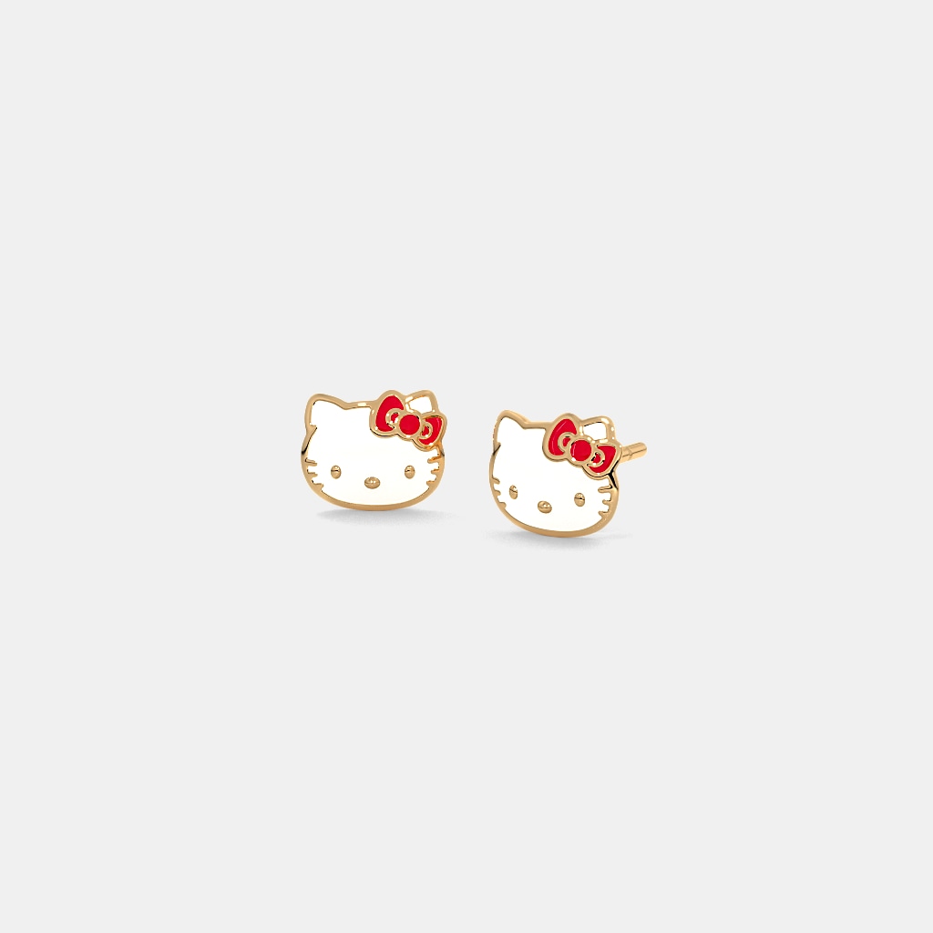 The Red Bow Stud Earrings