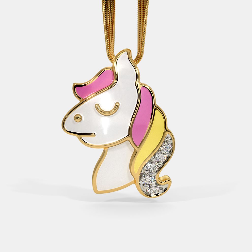 Unicorn pendant gold cheap