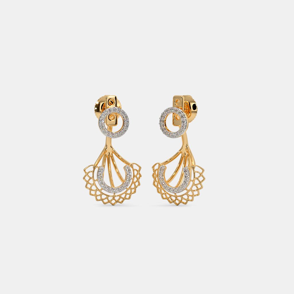 Front back discount earrings gold