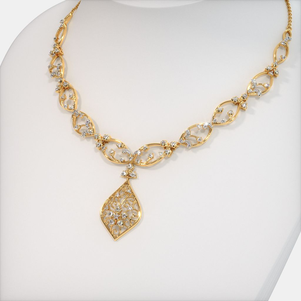 Diamond necklace top bluestone