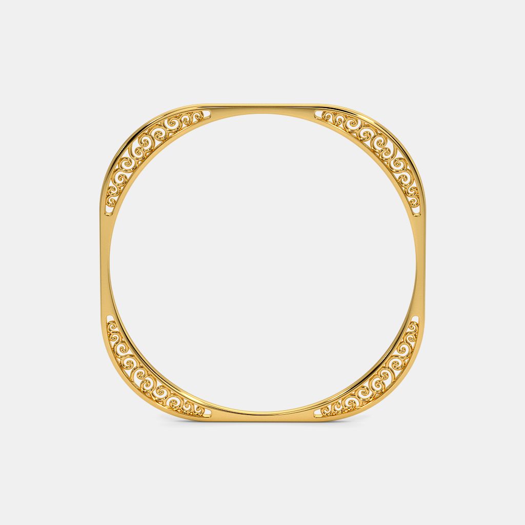 Gold bangles in square shape clearance