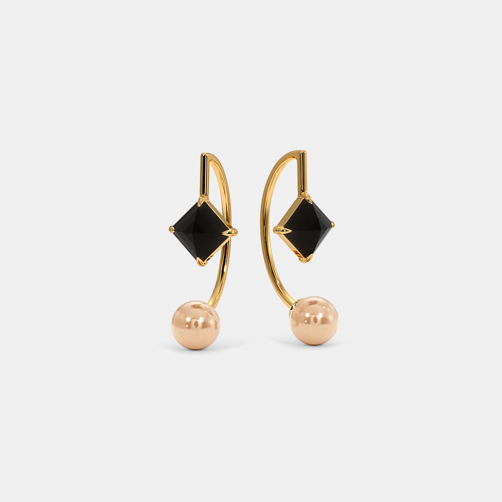 BuySend Modern Black Earrings Online FNP