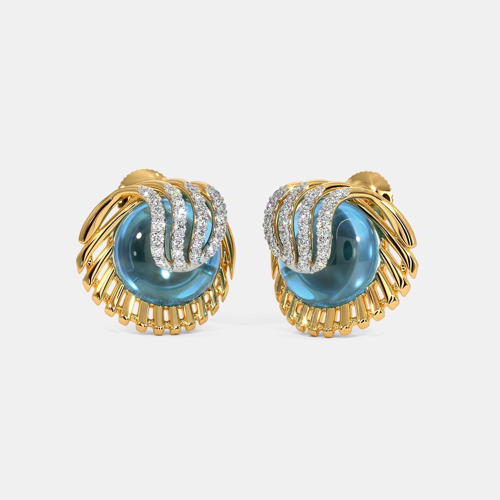 Gold earrings bluestone deals