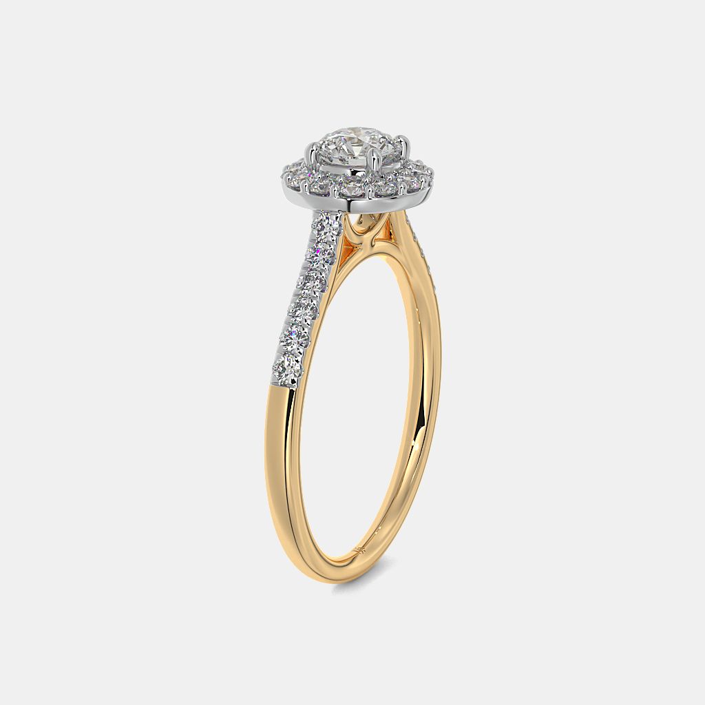 The Adriane Halo Solitaire Ring