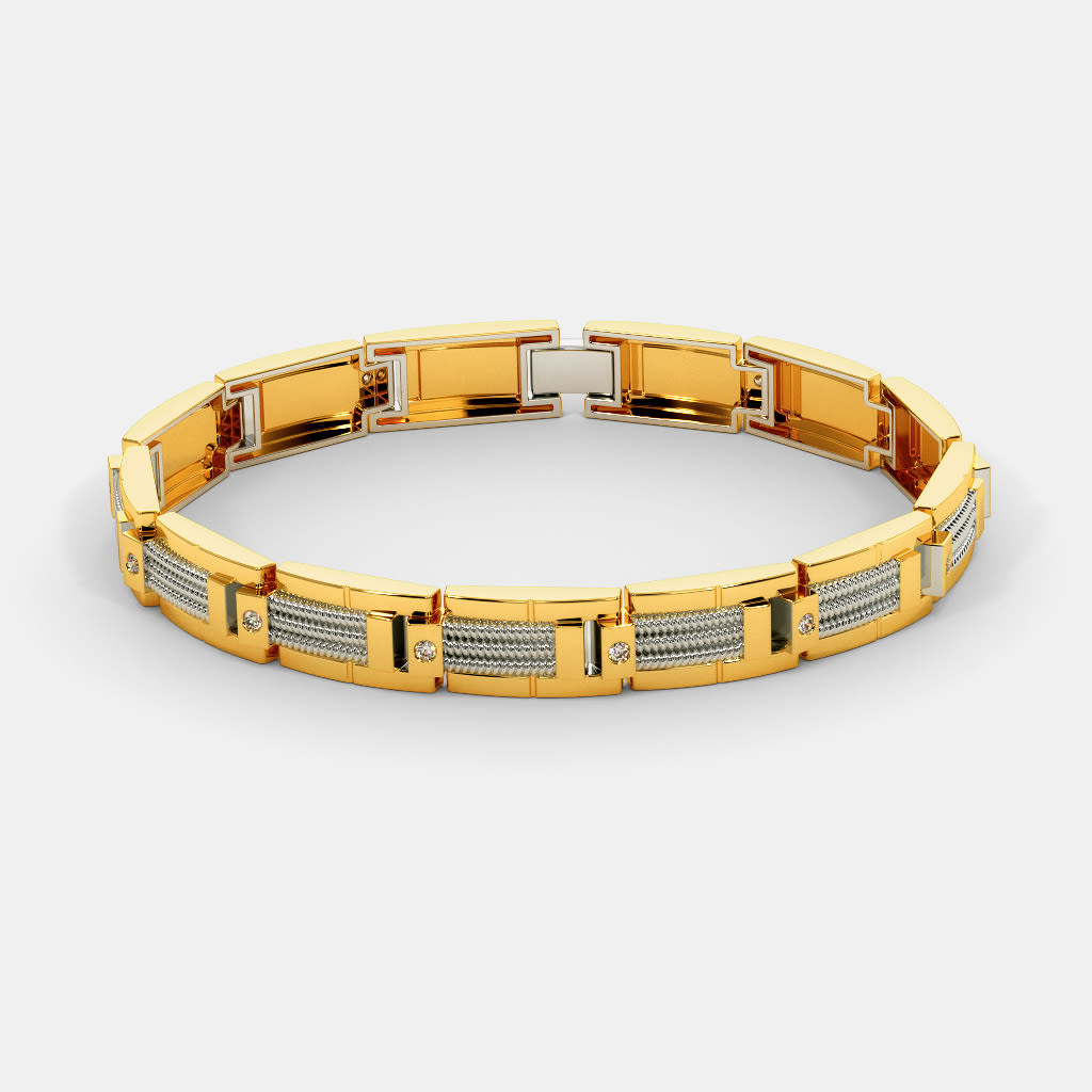 Unique 14ct. Gold Bracelet With Diamonds, 4 Letters NB0009-14KYSL