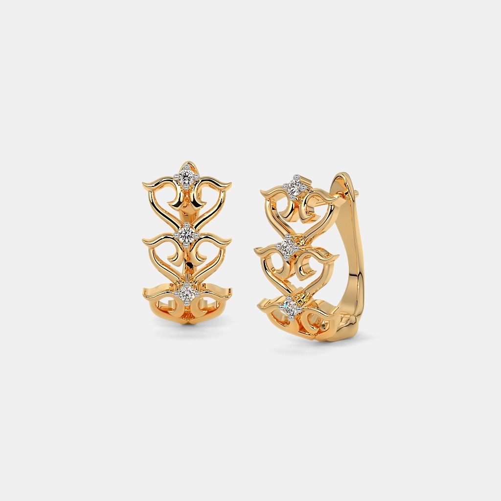 Gold earrings bluestone discount
