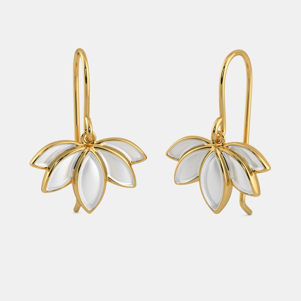Buy Pearl Drop Gold Plated Lotus Earrings Online  Unniyarcha