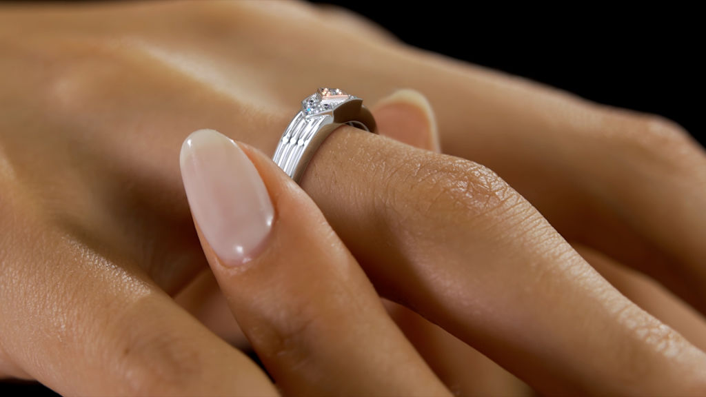 Platinum Diamond Ring for Women JL PT LR-57-gemektower.com.vn