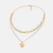 The Lennan Heart Layered Necklace - thumb 5