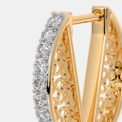 The Hidden Lace Huggie Earrings - thumb 4