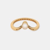 The Celina Moonstone Chevron Ring - thumb 5