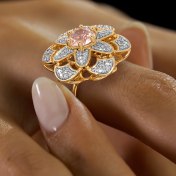 The Zinnia Rose Cocktail Ring - thumb 4