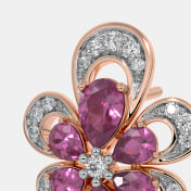 The Crimson Bloom Stud Earrings - thumb 3