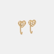 The Elsera Heart Stud Earrings - thumb 4