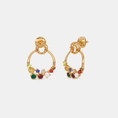 The Orvane Navaratna Drop Earrings - image 1