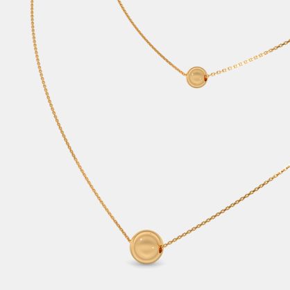 The Linear Echo Beads Layered Necklace