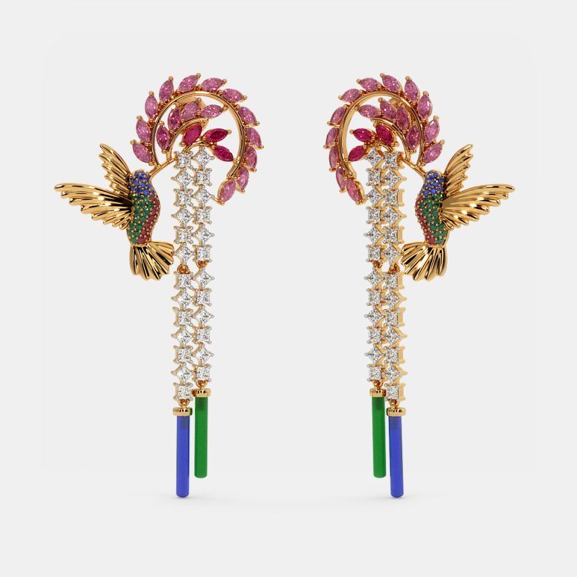 The Hummingbird Drop Earrings - image 1