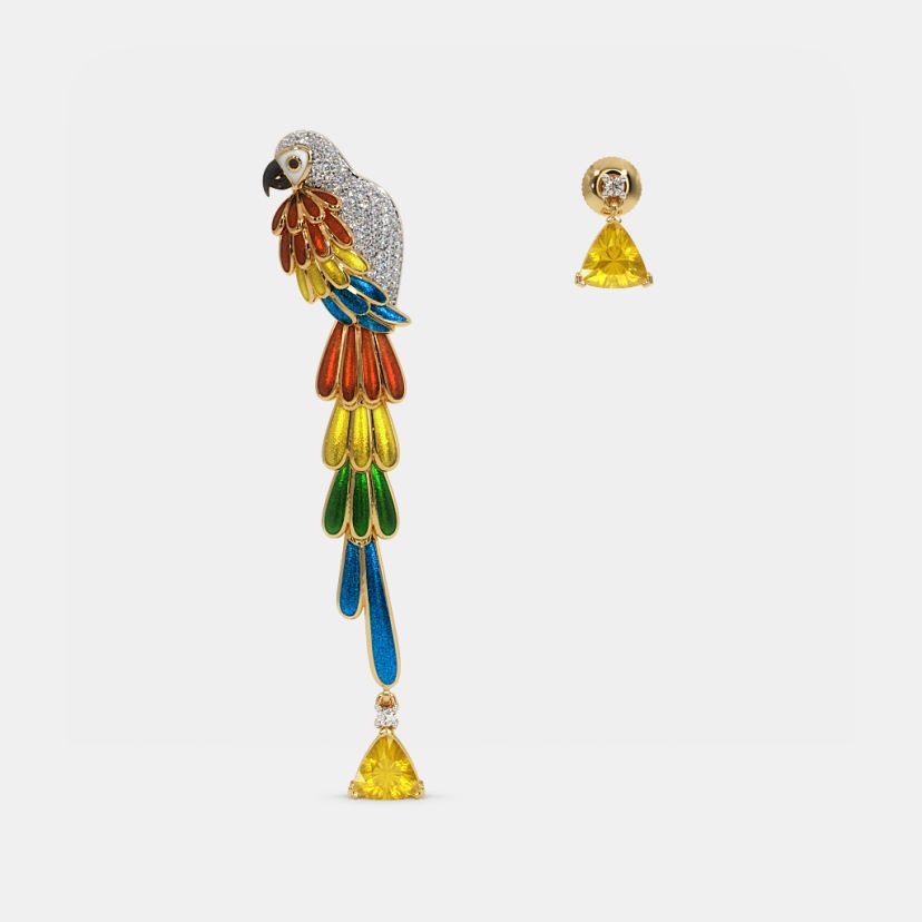 The Scarlet Macaw Mismatch Drop Earrings - image 8
