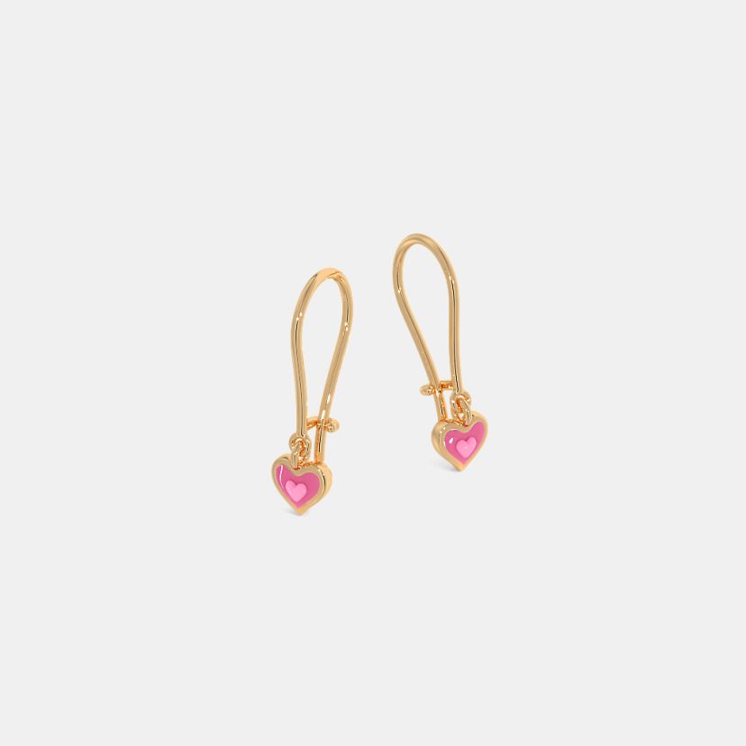The Enamel Heart Kids Hoop Earrings - image 4