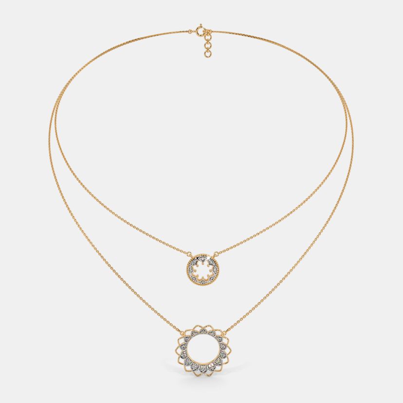 The Circle Around Petal Necklace - Side View