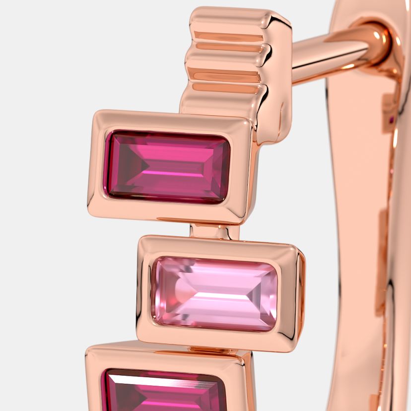 The Delice Rose Huggie Earrings - image 4