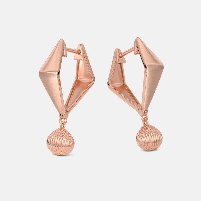 The Stamp Drop Huggie Earrings - image 5