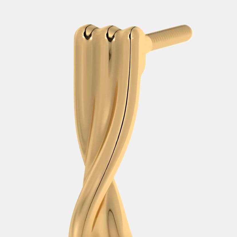 The Torsion J Hoop Earrings - image 5