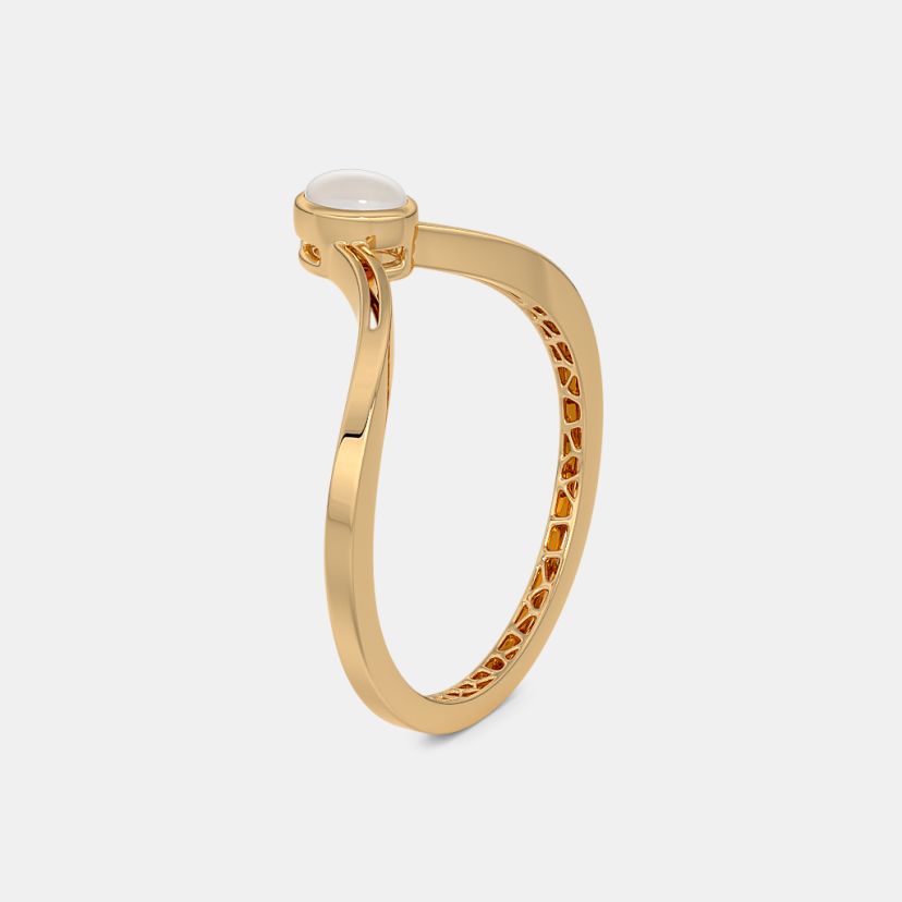 The Celina Moonstone Chevron Ring - image 9