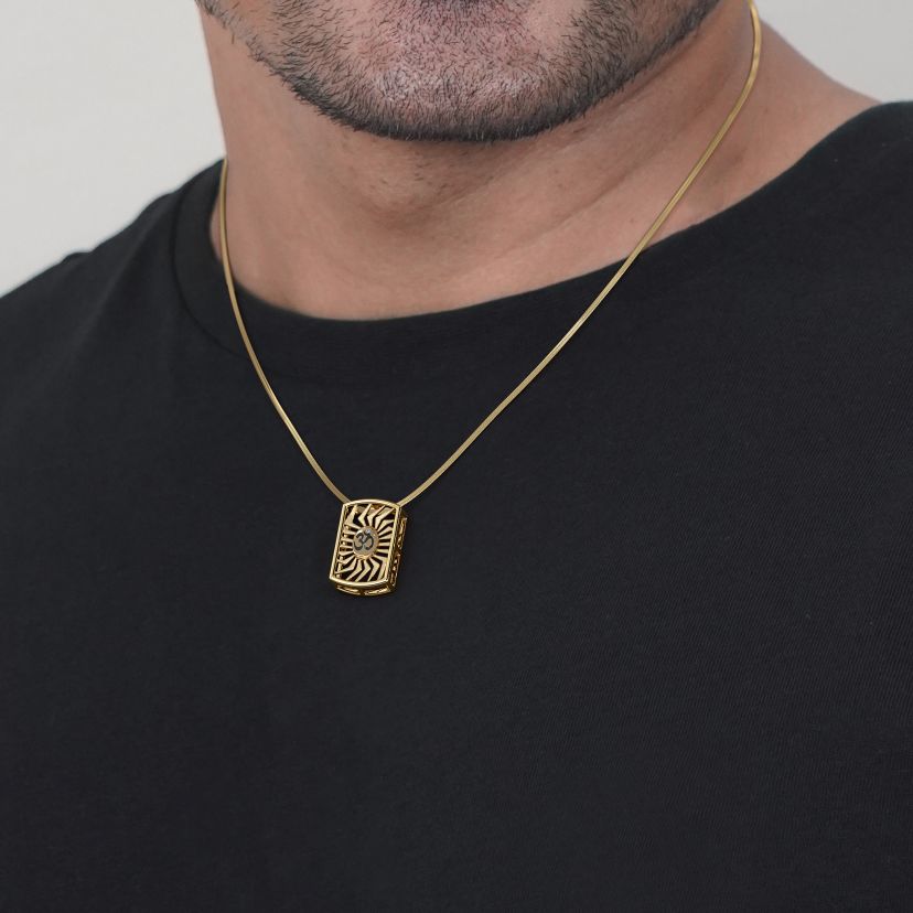 The Om Sutra Pendant - Back View