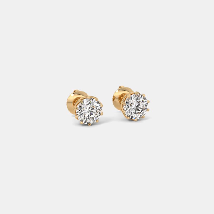 The Viron Solitaire Stud Earrings - image 6