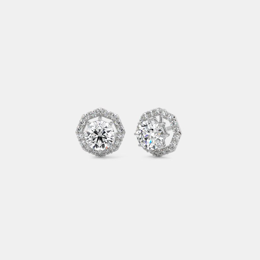 The Eclat Solitaire Stud Earrings - image 1