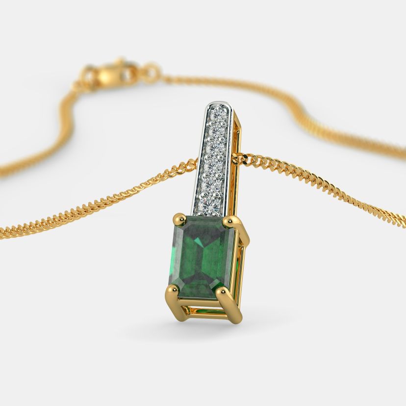 Emerald stone store pendant design