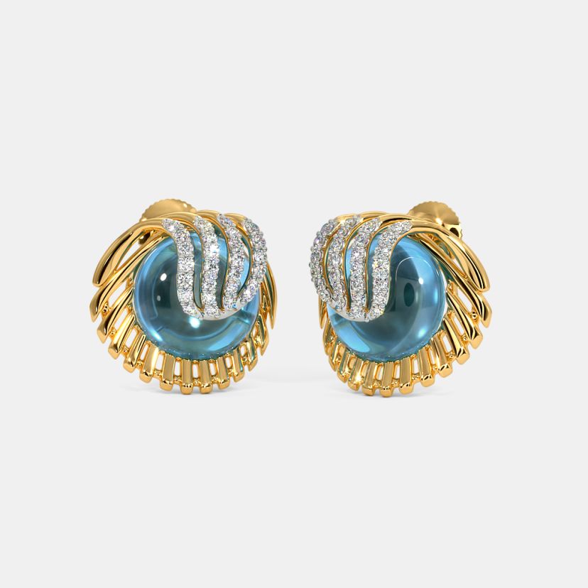 Blue topaz hotsell and pearl earrings