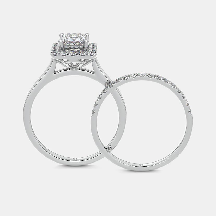 The Senna Halo Bridal Ring Set - image 9