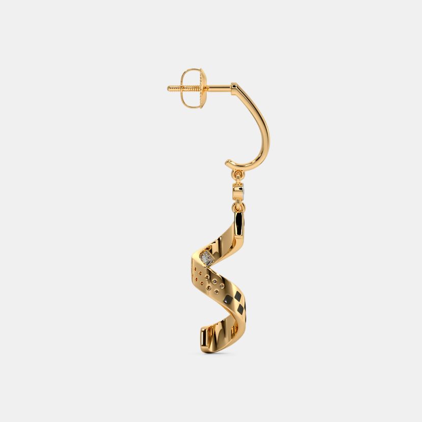The Chessboard Dangle Hoop Earrings - image 7