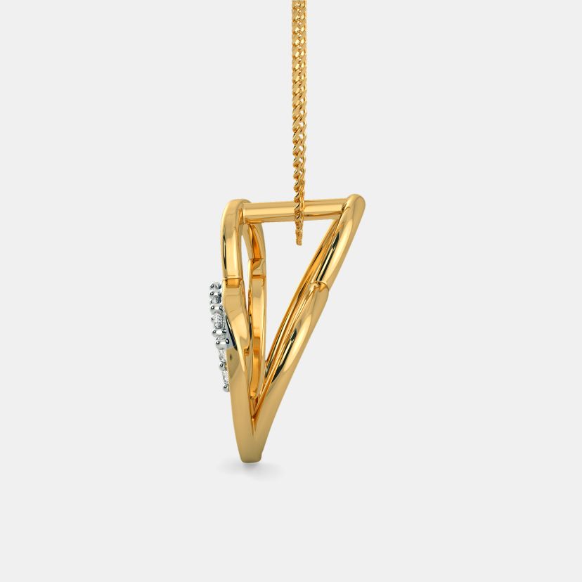 The Twisted Heart Pendant - Angle View 1