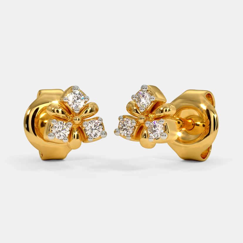 OOMPH Rose Gold Tone Round Cubic Zirconia Ear Stud Earrings For Women   Girls Buy OOMPH Rose Gold Tone Round Cubic Zirconia Ear Stud Earrings For  Women  Girls Online at Best
