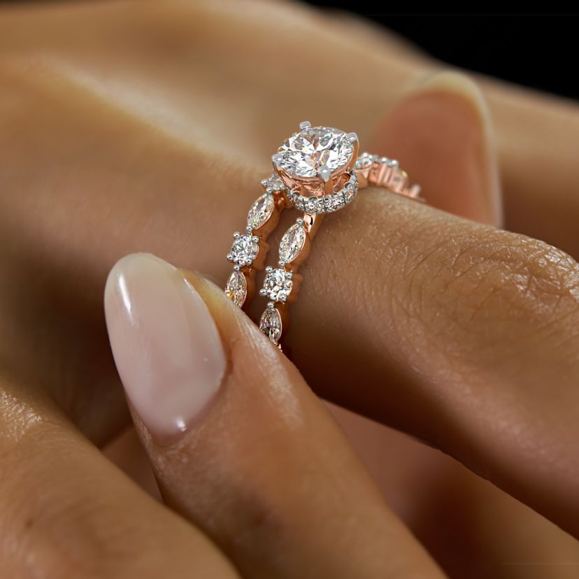 The Lumiere Des Etoiles Bridal Ring Set - image 6