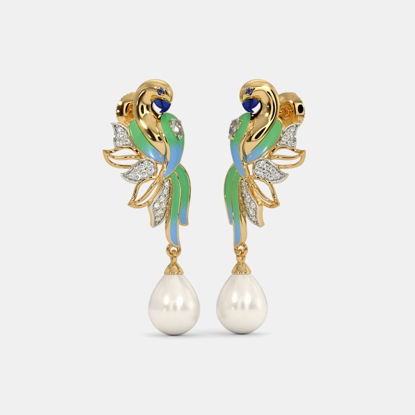 Gold earrings bluestone on sale