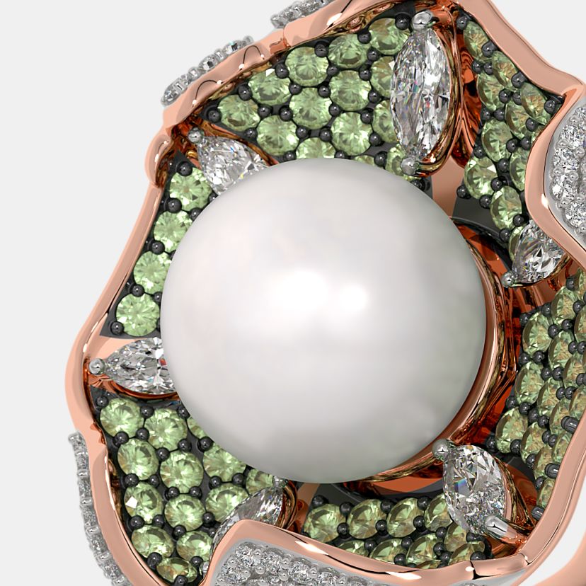 The Olivepearl Cocktail Ring - image 4