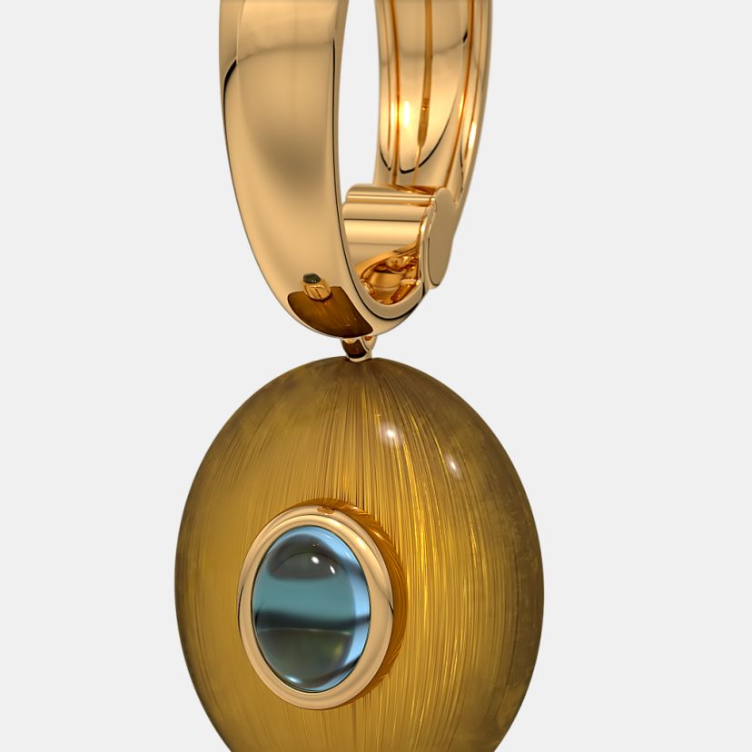 The Nalithra Dangle Hoop Earrings - image 4