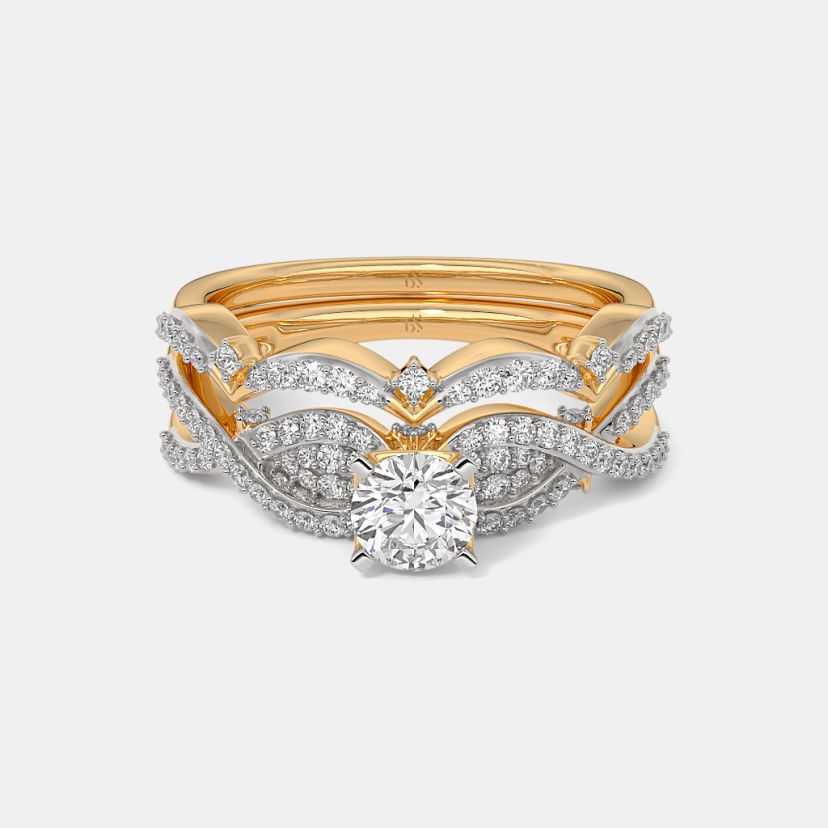 The Evlen Solitaire Bridal Ring Set - image 8