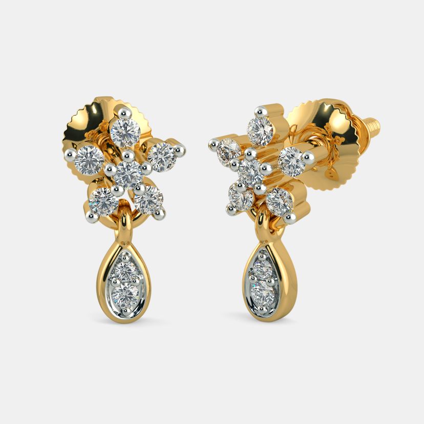 Buy Pure Gold Plated Latest Guaranteed Gold Earrings Designs for Daily Use-calidas.vn