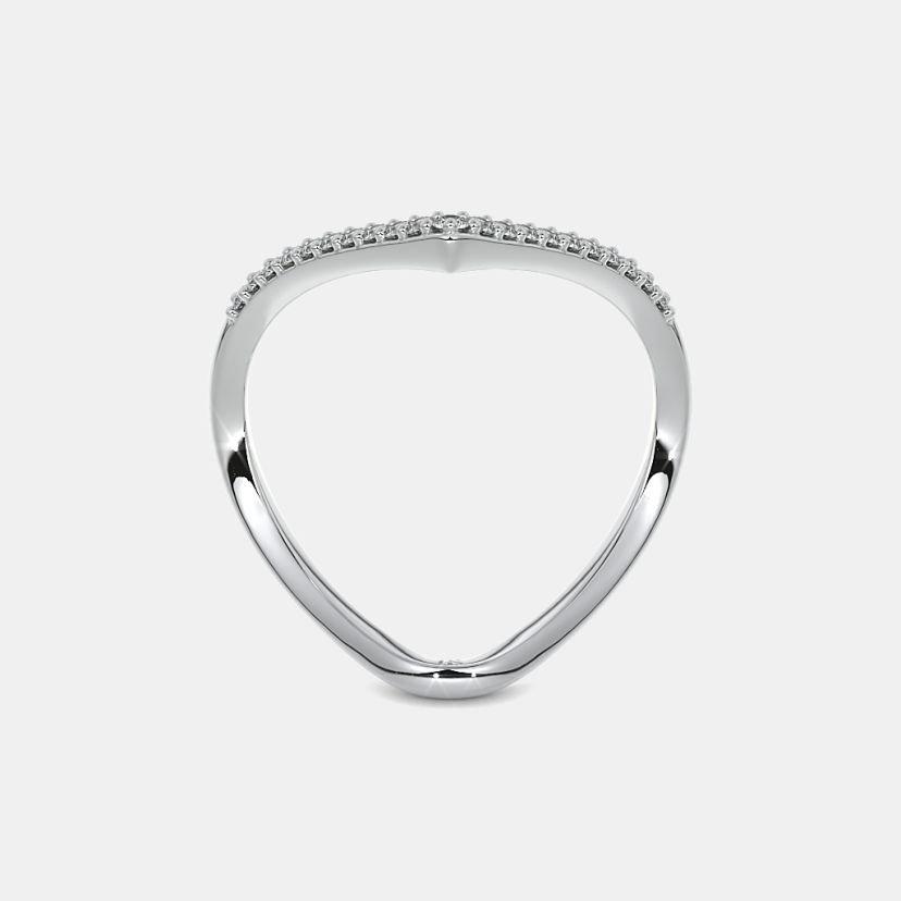 The Nury Chevron Ring - Side View