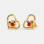 The Mickey Heart Stud Earrings