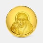 50 gram 24 KT Saibaba Gold CoinFront
