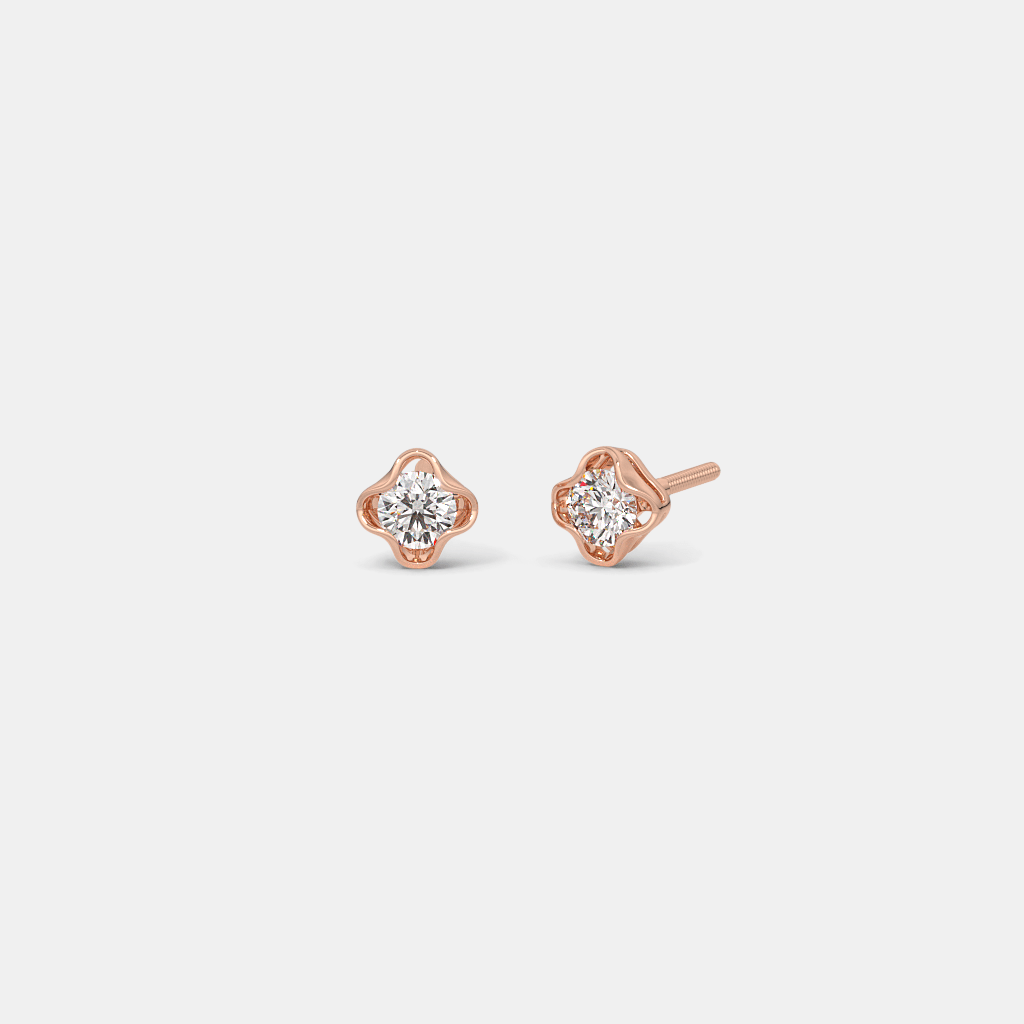 The Jovaska Solitaire Stud Earrings