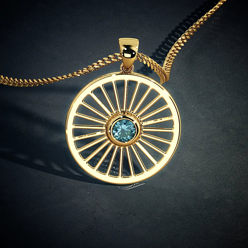 ashok chakra pendant